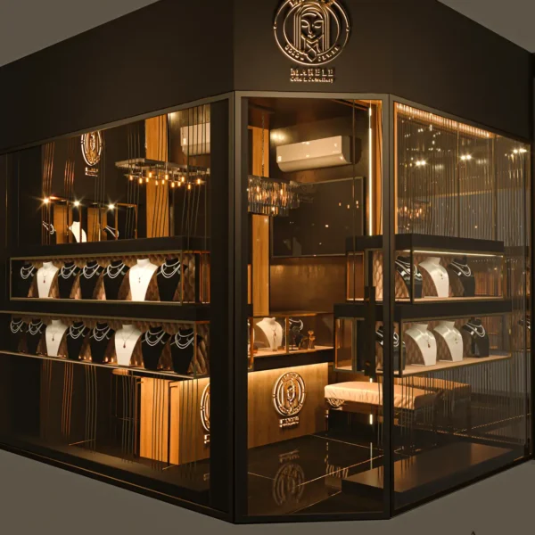 طراحی طلافروشی مدرن پاساژ قائم